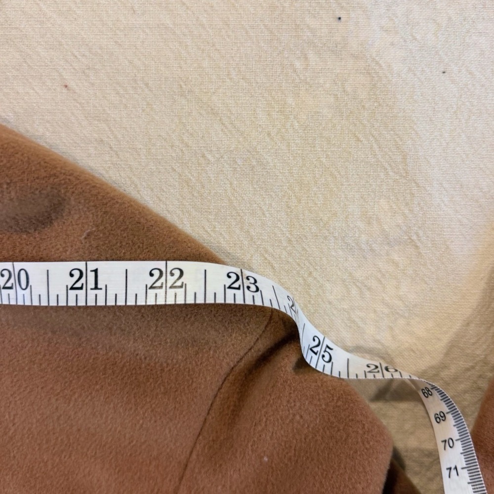 STEILMANN Mohair Cashmere Virgin Wool Long Coat Womens M Camel Brown - Picture 12 of 16